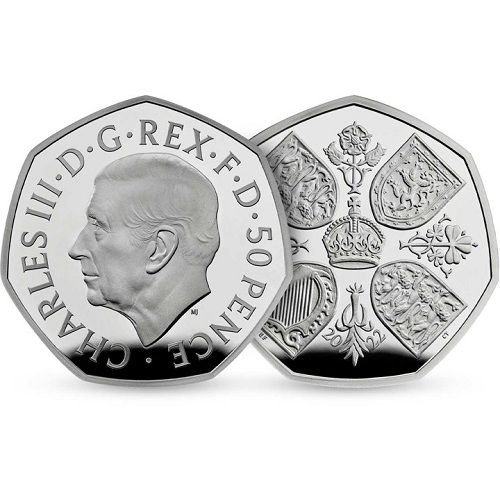 50 Pence 2022 Anglicko PROOF 8g Ag Her Majesty Queen Elizabeth II (Y:5:4)