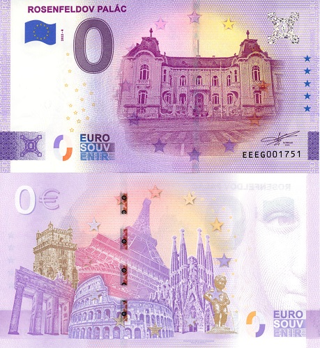 0 euro suvenír 2022/4 Slovensko UNC Rosenfeldov palác (ND)