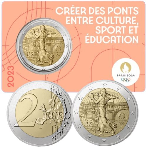 2 euro 2023 Francúzsko cc.BU karta 3/5 OH 2024 Sower