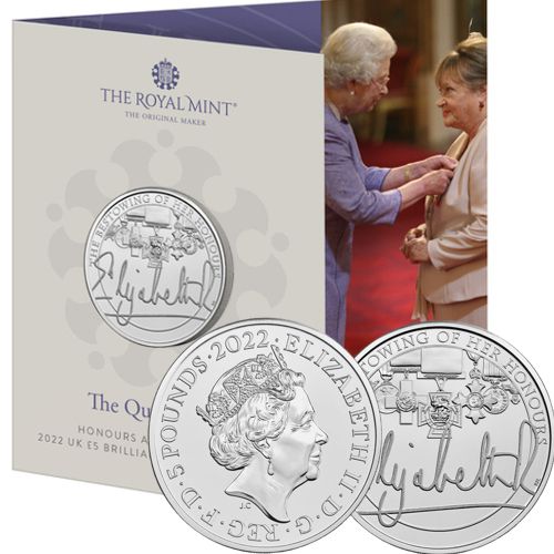 5 Pounds 2022 Anglicko BU karta The Queen's Reign Honours and Investitures