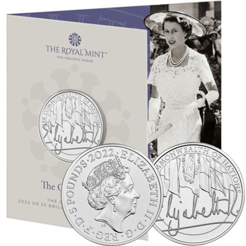 5 Pounds 2022 Anglicko BU karta The Queens Reign - Commonwealth