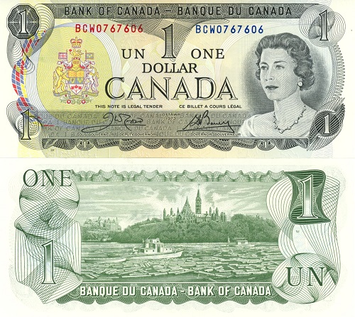 1 Dollar 1973 Kanada UNC séria BCW