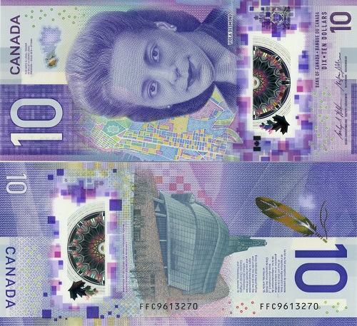 10 Dollars 2018 Kanada UNC séria FFC