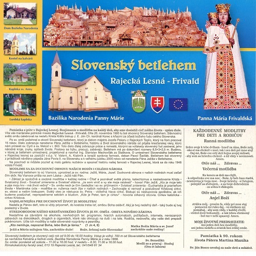 Pohľadnicová karta Slovensko čistá, Slovensky betlehem modrožltá (var.2)