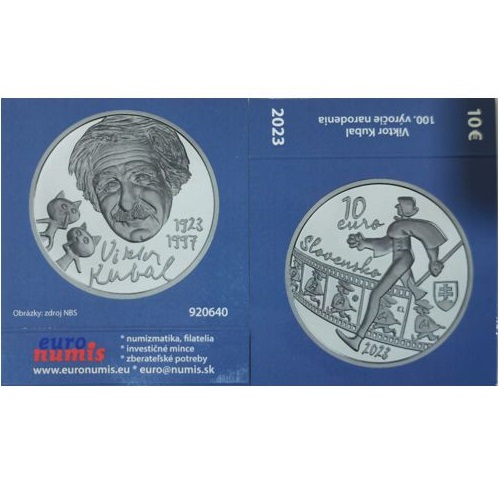 Papierový prebal na 10 euro 2023 Slovensko PROOF Viktor Kubal