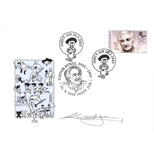 FDC 2023 Slovensko, Osobnosti: Viktor Kubal (originál podpis autora, pečiatka)