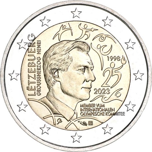 2 euro 2023 Luxembursko cc.UNC Medzinárodný olympijský výbor
