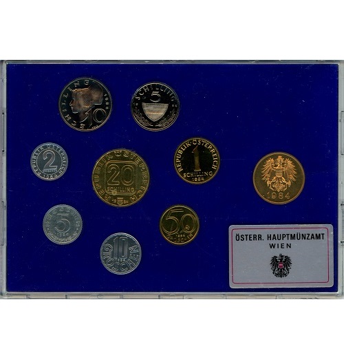 SADA 1984 Rakúsko PROOF plexi (36,67 Schilling)