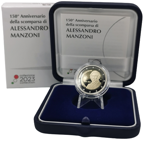 2 euro 2023 Taliansko PROOF Alessandro Manzoni