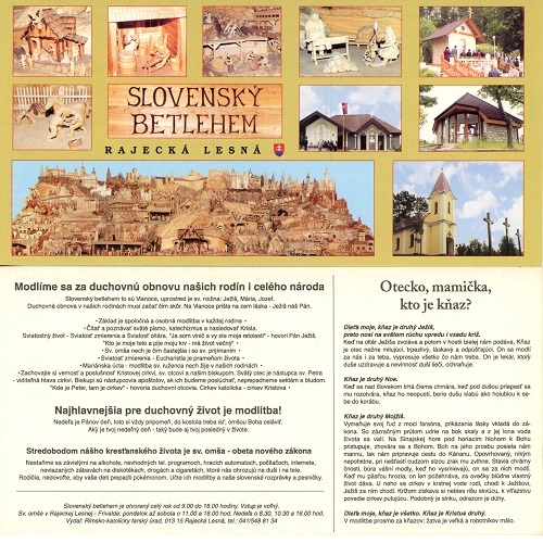 Pohľadnicová karta Slovensko čistá, Slovensky betlehem žltá (var.2)