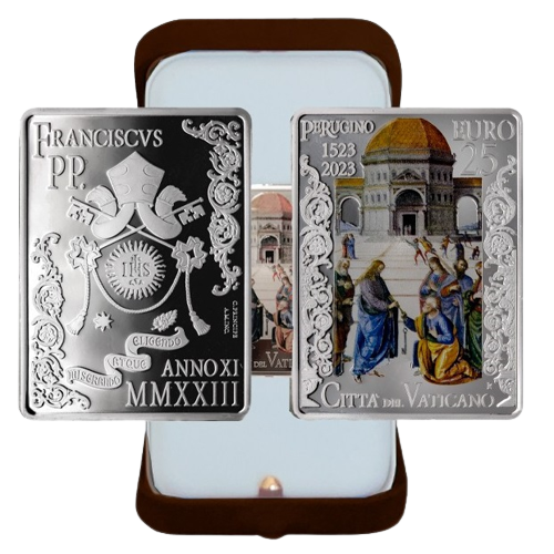 25 euro 2023 Vatikán PROOF farbená, Perugino