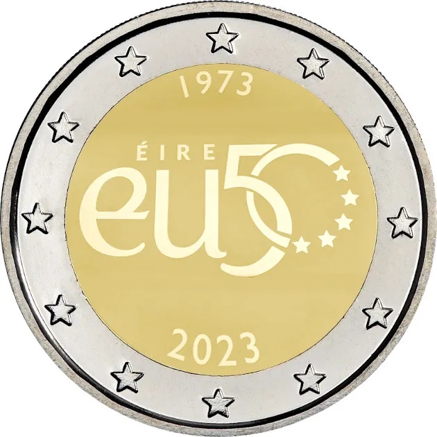 2 euro 2023 Írsko cc.UNC vstup Írska do Európskej únie