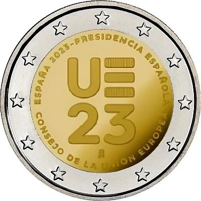 2 euro 2023 Španielsko cc.UNC, predsedníctvo Rady EÚ