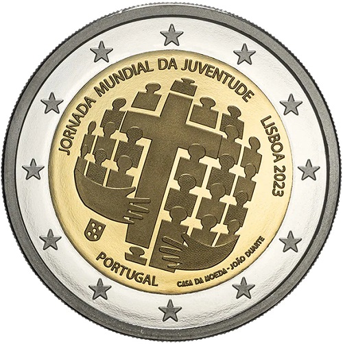 2 euro 2023 Portugalsko PROOF XVI. Svetové dni mládeže