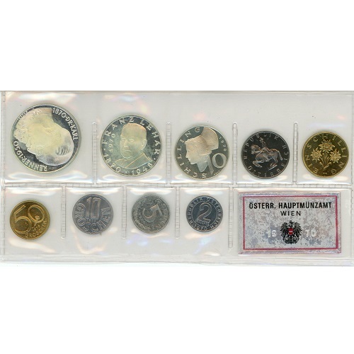 SADA 1970 Rakúsko PROOF (91,67 Schilling) Karl Renner