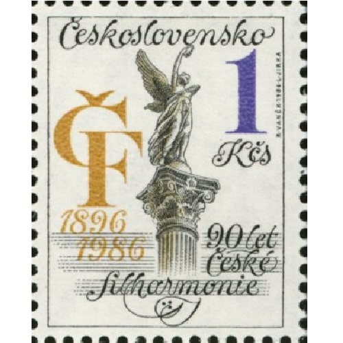 Známka 1986 Československo čistá, 90 rokov Českej filharmónie