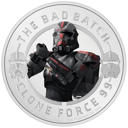 2 Dollars 2022 Niue PROOF farbená 1 Oz Ag The Bad Batch - Hunter
