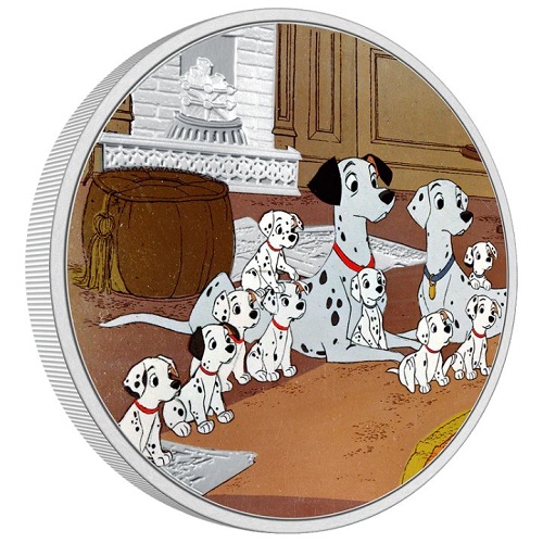 2 Dollars 2022 Niue PROOF farbená 1 Oz Ag 101 Dalmatians