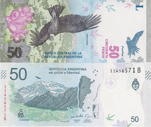 50 Pesos 2020 Argentína UNC séria B