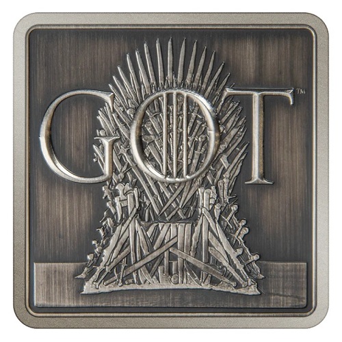 ONE OUNCE 2022 BU Antiqued 1 Oz Ag Iron Throne