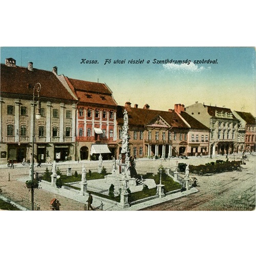 Pohľadnica Maďarsko čistá, Košice - Socha Svätej Trojice
