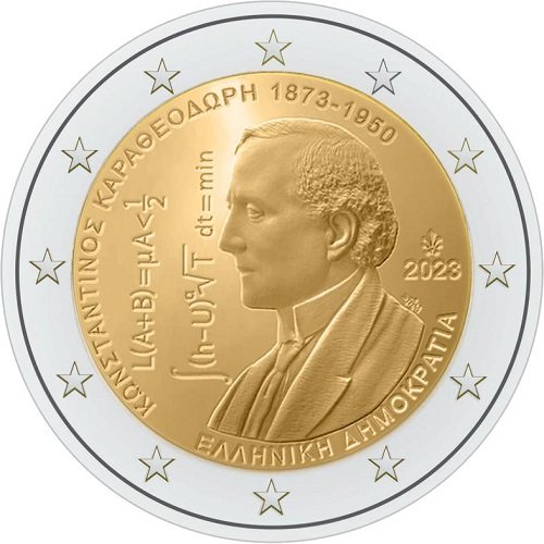 2 euro 2023 Grécko cc.UNC, Constantin Carathéodoryh