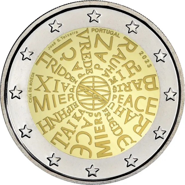 2 euro 2023 Portugalsko cc.UNC, Mier medzi národmi