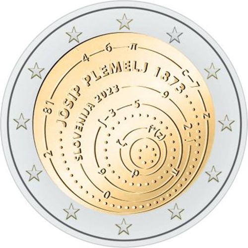 2 euro 2023 Slovinsko cc.UNC, Josip Plemelj