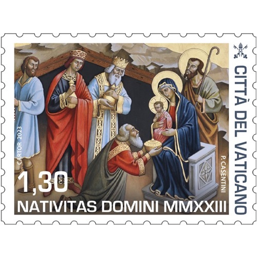 Známka 2023 Vatikán čistá, Vianoce 2023 (1,30€)