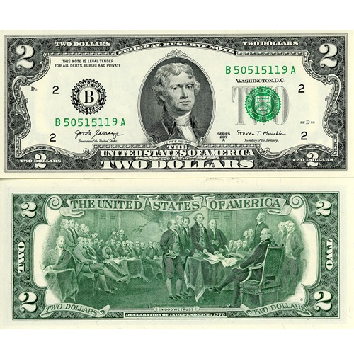 2 Dollars 2017 USA UNC séria B*A