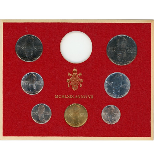 SET 1969 Vatikán UNC (188 Lire)