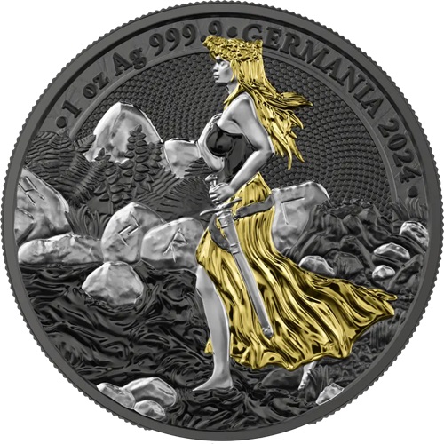 5 Mark 2024 Germania BU pozlátená 1 Oz Ag, Germania  WMF Edition