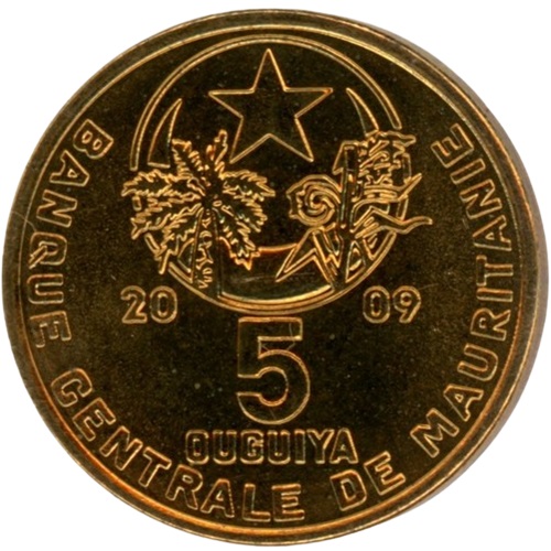 5 Ouguiya 2009 Mauretánia UNC
