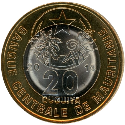 20 Ouguiya 2014 Mauretánia UNC