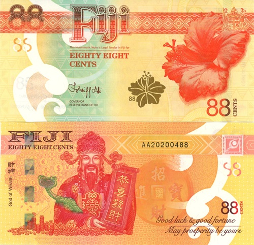 88 Cents 2022 Fidži UNC séria AA
