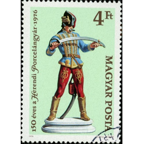 Známka 1976 Maďarsko pečiatkovaná, porcelán Herend
