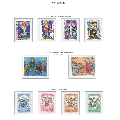 Ročníkový set 1983 Vatikán Ján Pavol II., čistý, vo falcon alb.listoch