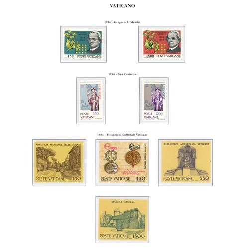 Ročníkový set 1984 Vatikán Ján Pavol II., čistý, vo falcon alb.listoch