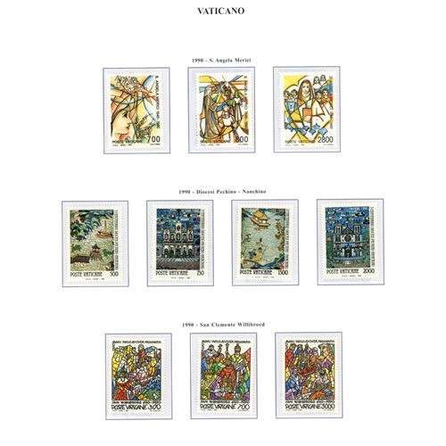 Ročníkový set 1990 Vatikán Ján Pavol II., čistý, vo falcon alb.listoch