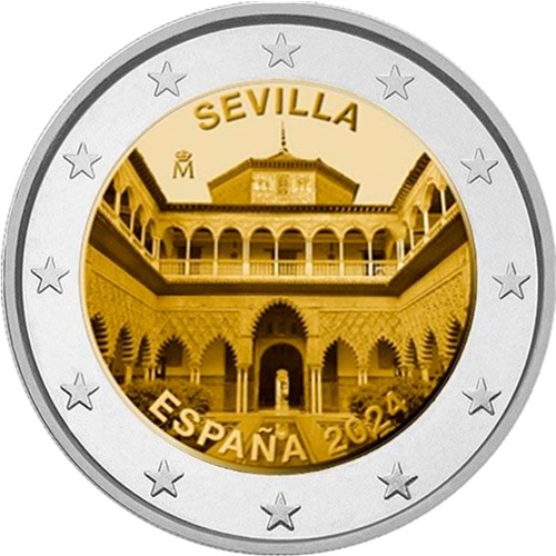 2 euro 2024 Španielsko cc. UNC, Katedrála v Seville