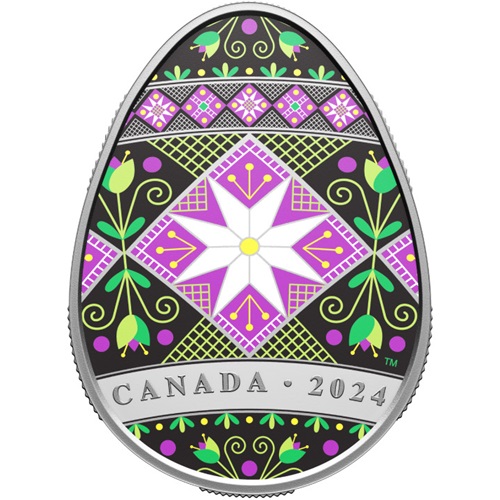 20 Dollars 2024 Kanada PROOF farbená 31,82g Ag Pysanka