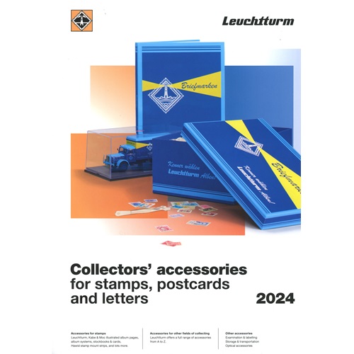 Produktový katalóg, LEUCHTTURM filatelistické príslušenstvo 2024, anglický