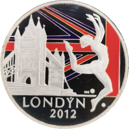 Strieborná medaila, farbená, Hry XXX. olympiády Londýn 2012
