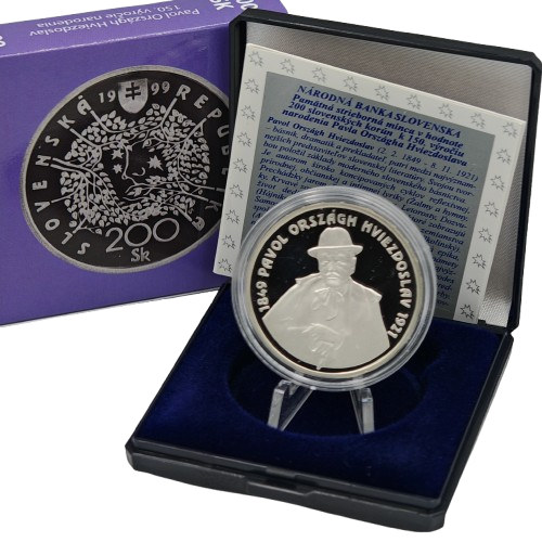200 korún 1999 Slovensko PROOF, Pavol Országh Hviezdoslav