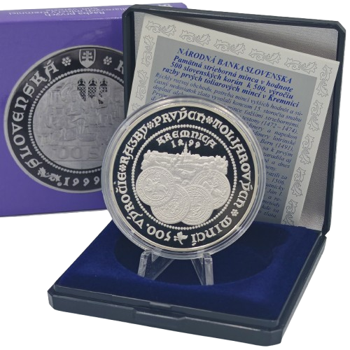 500 korún 1999 Slovensko PROOF, razba toliarových mincí