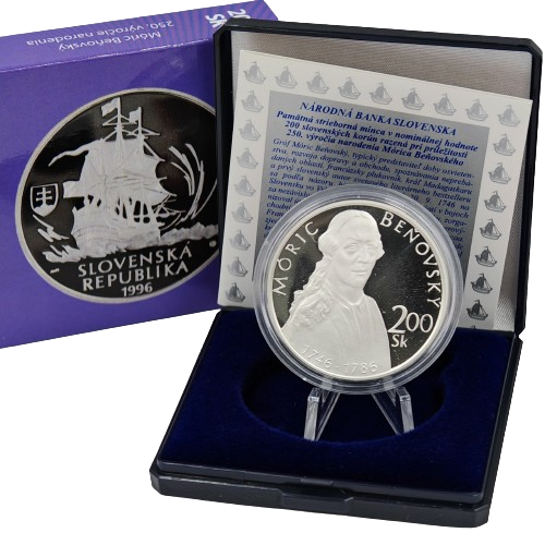 200 korún 1996 Slovensko PROOF, Móric Beňovský 