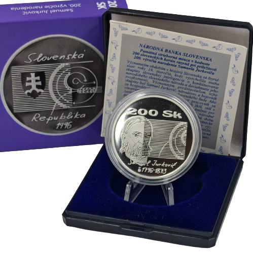200 korún 1996 Slovensko PROOF, Samuel Jurkovič