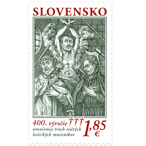 Známka 2019 Slovensko čistá, smrť košických mučeníkov (693)
