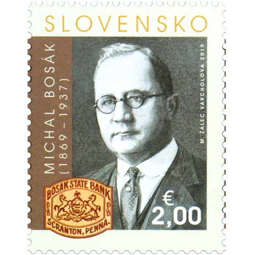Známka 2019 Slovensko čistá, Osobnosti: Michal Bosák (1869 – 1937) (703)