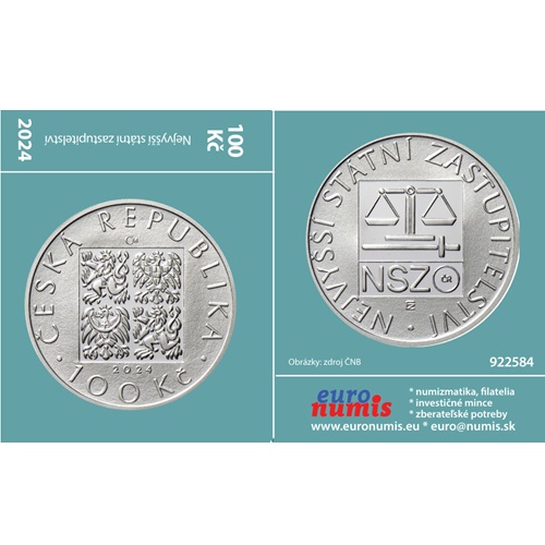Papierový prebal na 100 Korún 2024 Česko PROOF, Najvyššie štátne zastupiteľstvo